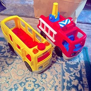 Fisher Price FireTruck and SchoolBus! 🚒🚌